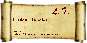 Linkes Toszka névjegykártya