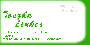 toszka linkes business card